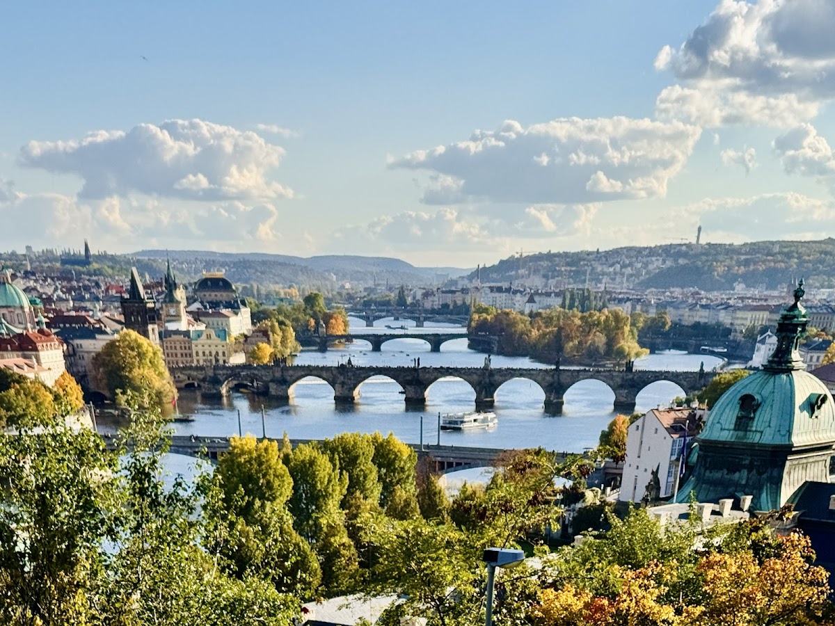 Prague apartments and skyline